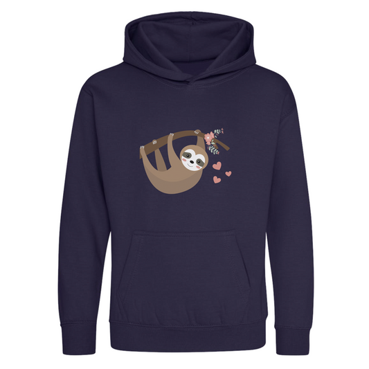 Girls Cute Sloth Pullover Hoodie