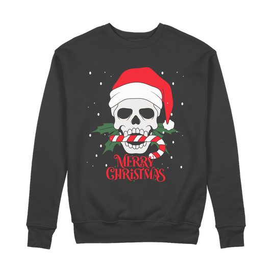 Merry Christmas Skull Jumper - Unisex Adults | Organic Cotton