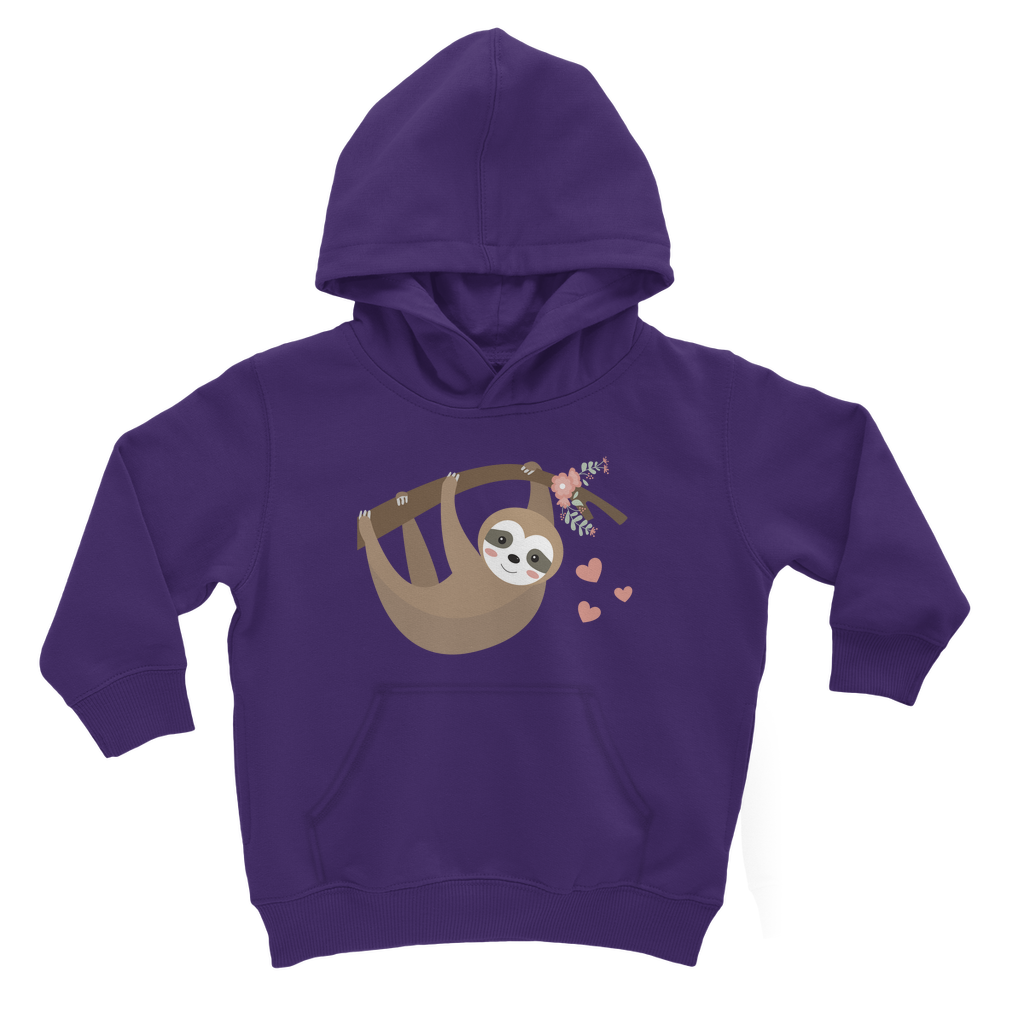 Girls Cute Sloth Pullover Hoodie