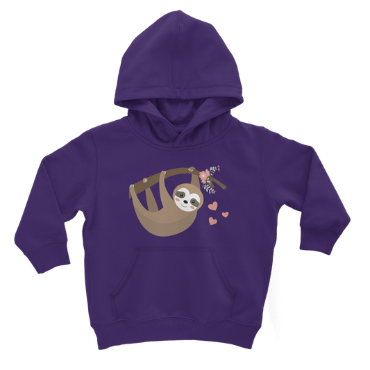 Girls Cute Sloth Pullover Hoodie