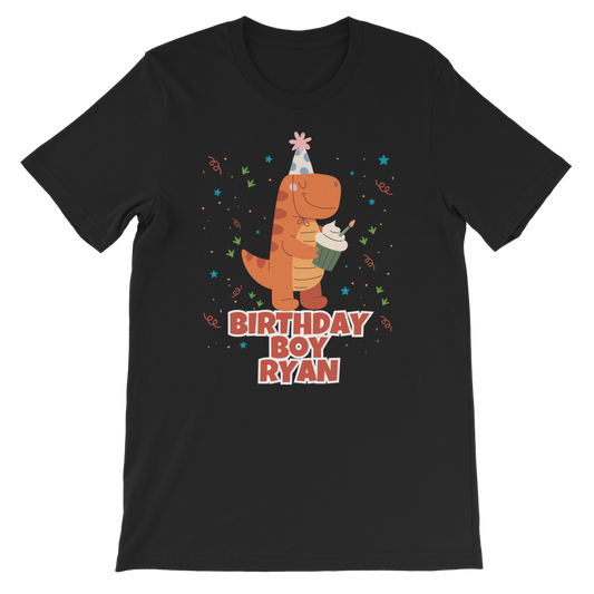 Personalised Birthday Boy Dinosaur T-shirt | 1 - 8 years