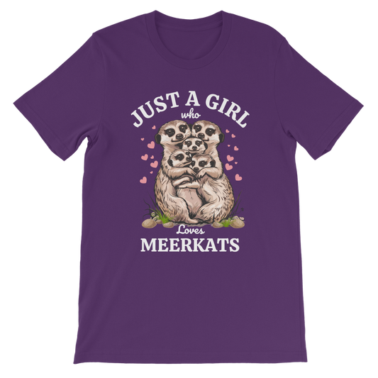 Just a Girl who loves Meerkats - Girls Cotton T-shirt