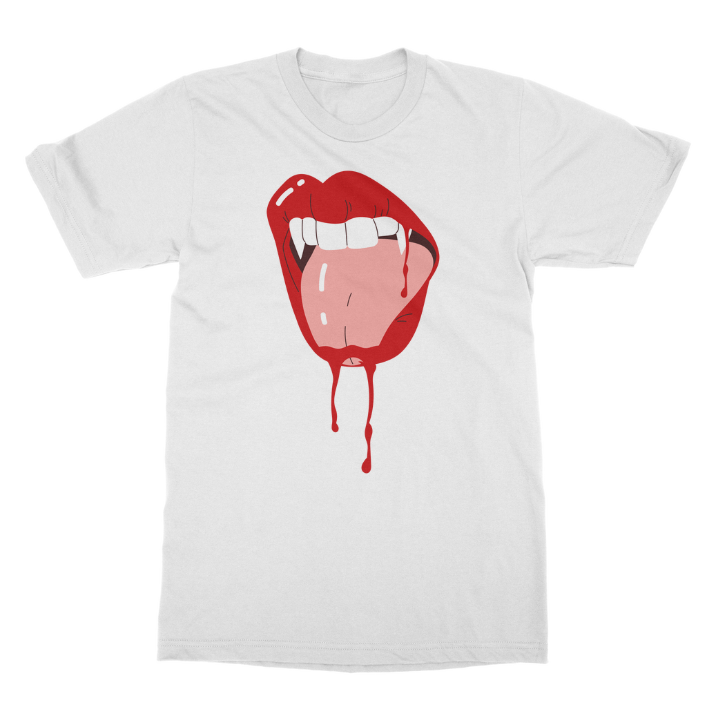 Fang Lips Dripping Blood - Unisex Adults T-shirt