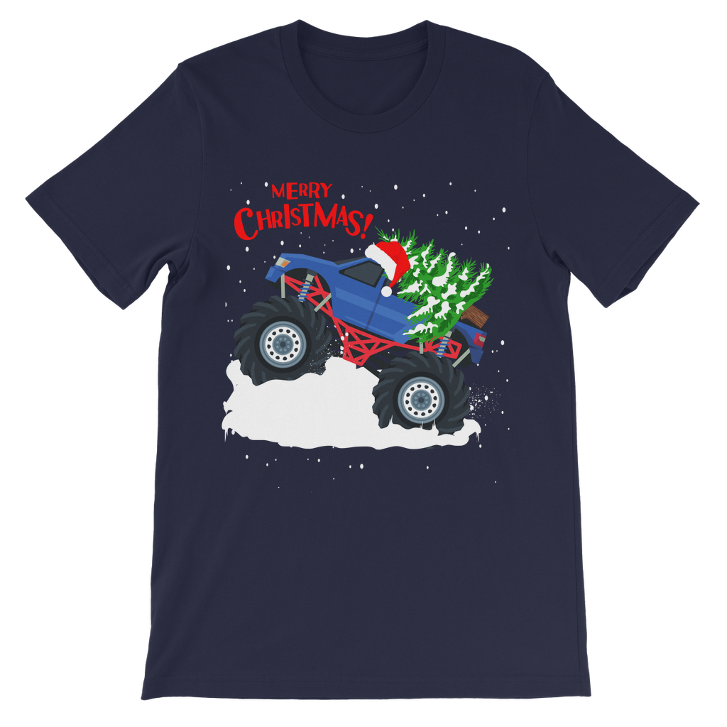 Festive Monster Truck -  Kids Christmas T-shirt