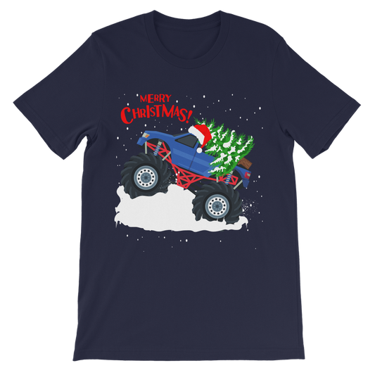 Festive Monster Truck -  Kids Christmas T-shirt