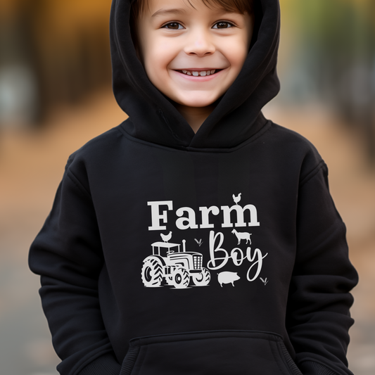 Kids "Farm Boy" Pullover Hoodie | 3 - 13 years