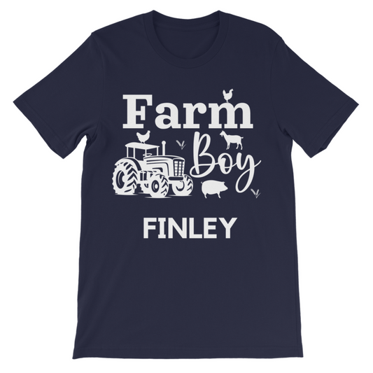 Kids Personalised "Farm Boy" T-shirt