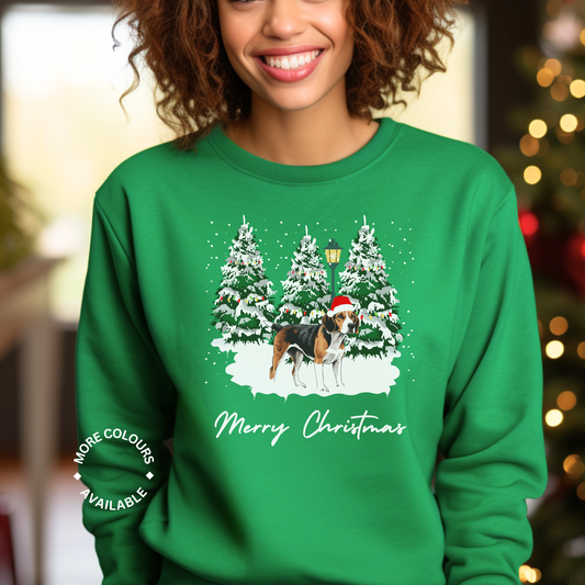 Festive Beagle - Unisex Adults Christmas Sweatshirt