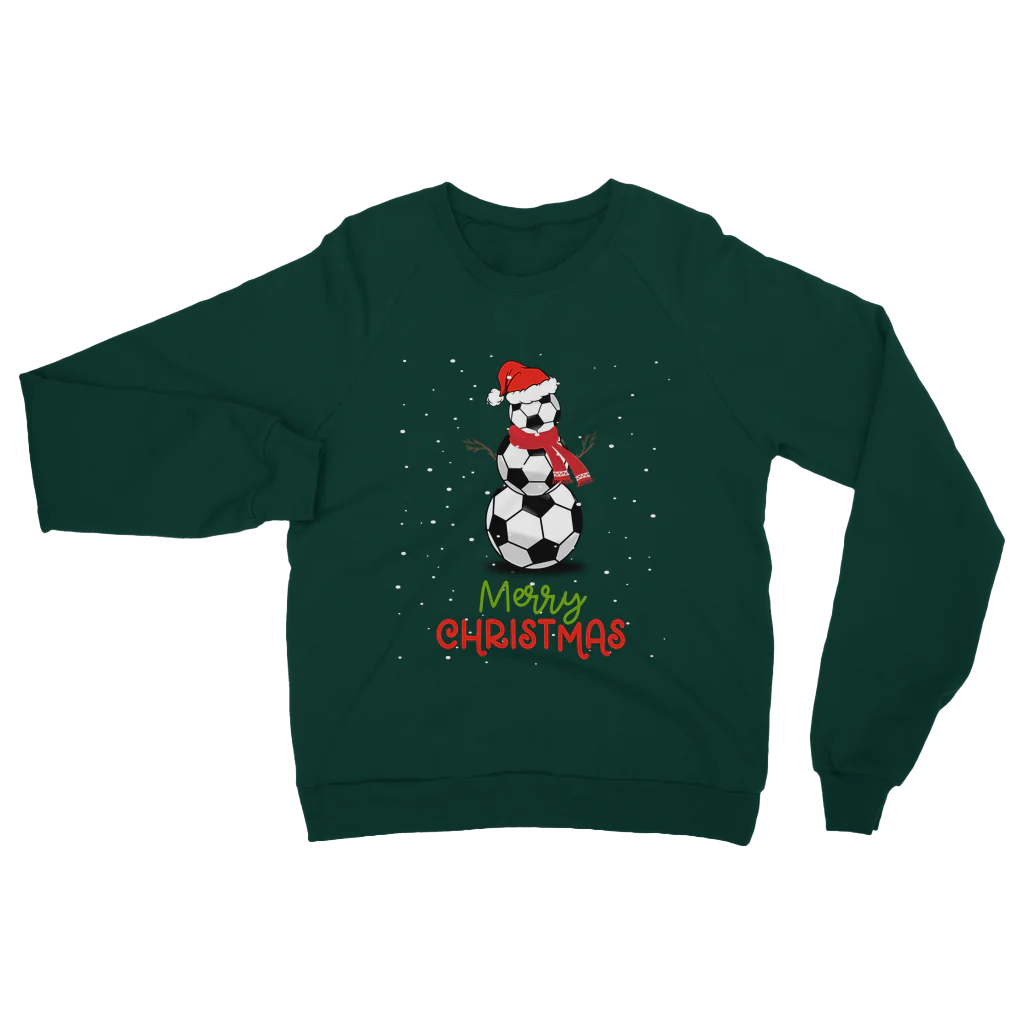 Adults Christmas Football Snowman Sweatshirt | S - 5XL