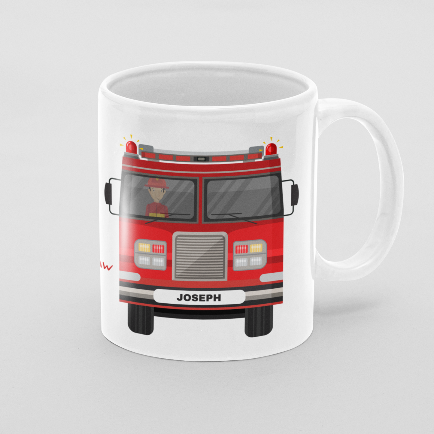 Kids Personalised Fire Engine Mug