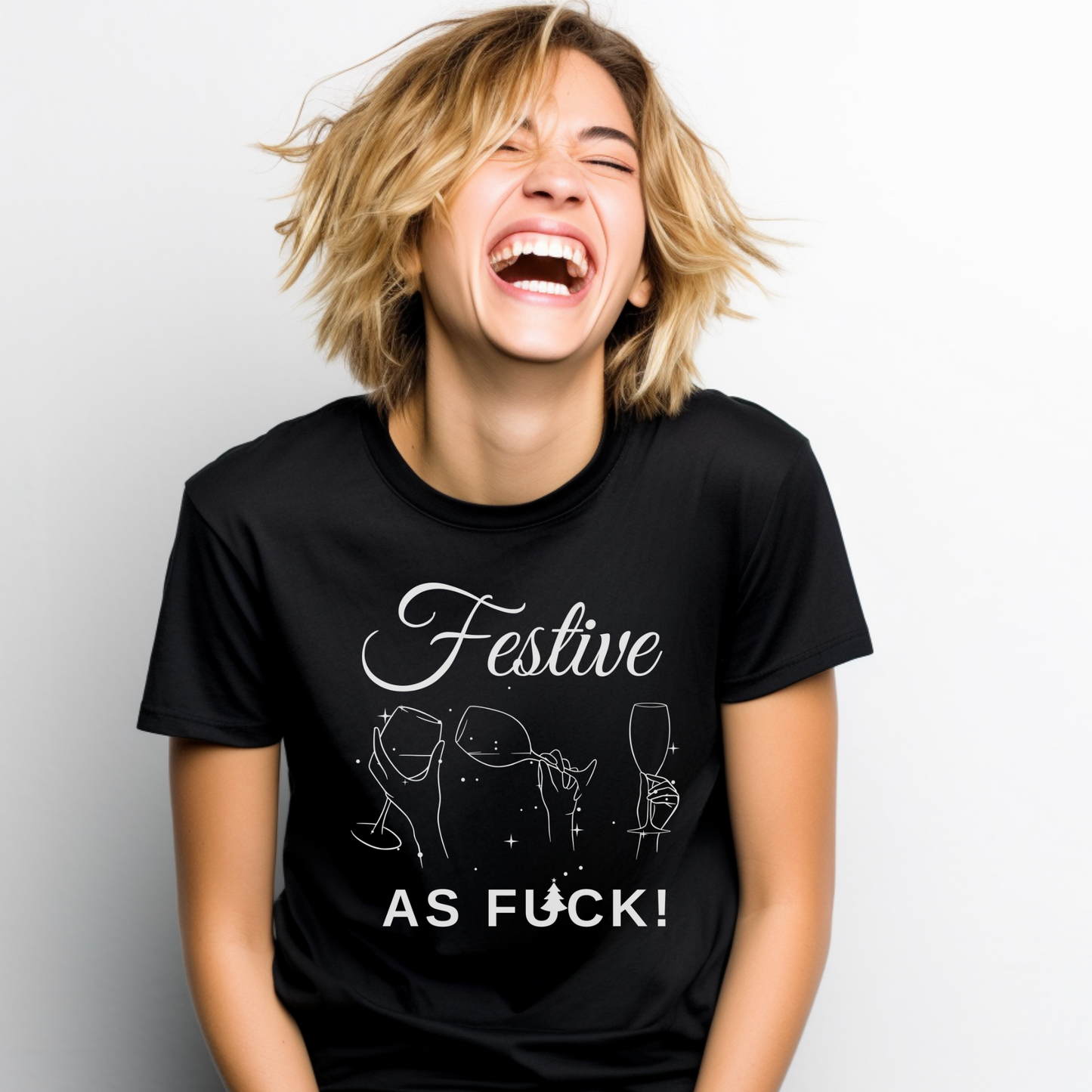 Women's Festive AF Christmas T-shirt | S - 5XL