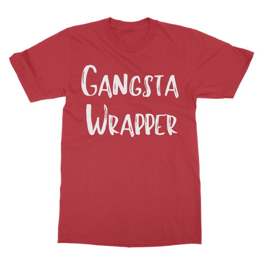 Gangsta Wrapper - Unisex Adults Novelty Christmas T-Shirt