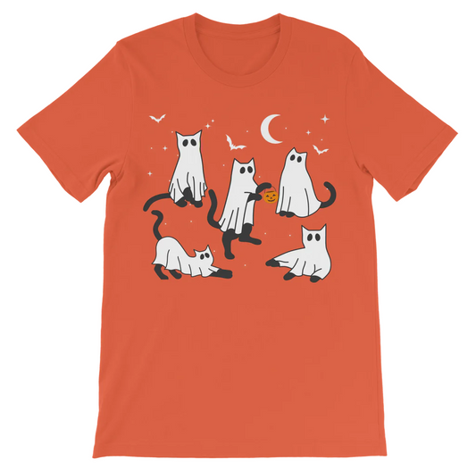 Kids Cute 'Cat Ghosts' Halloween T-shirt