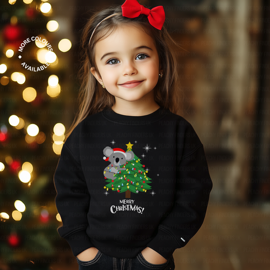 Kids Funny Koala Christmas Sweatshirt | 3 - 13 years
