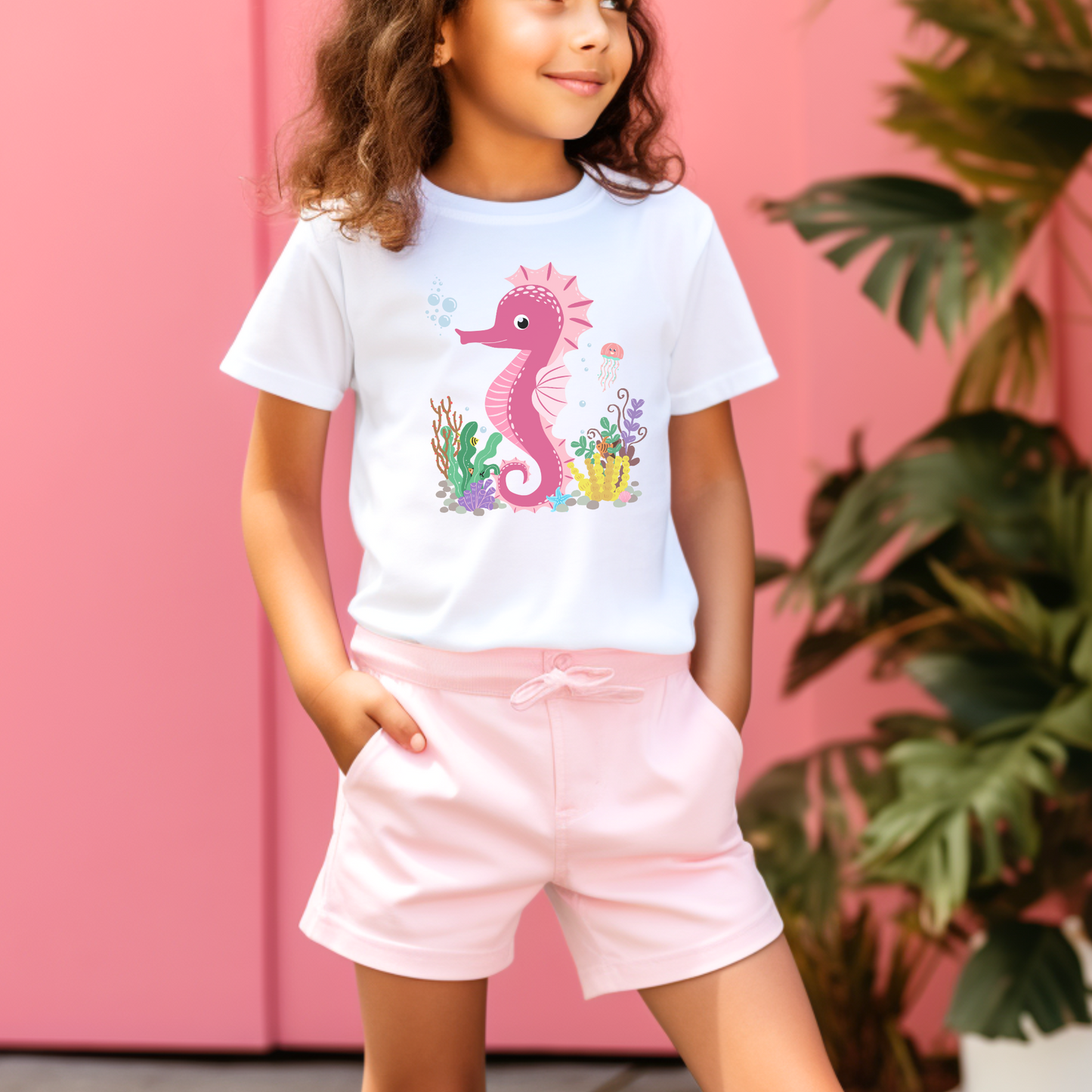 Cute Seahorse - Girls T-shirt | 3 - 11 years