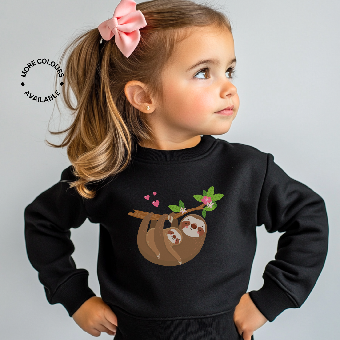 Girls Sloth Sweatshirt Jumper | 3 - 13 yrs