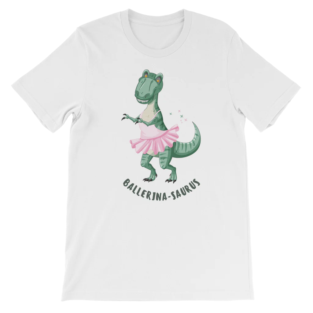 Girls BALLERINA-SAURUS Dinosaur T-shirt | 3 - 13 years