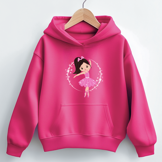 Girls Ballerina Pullover Hoodie | 3 - 11 yrs
