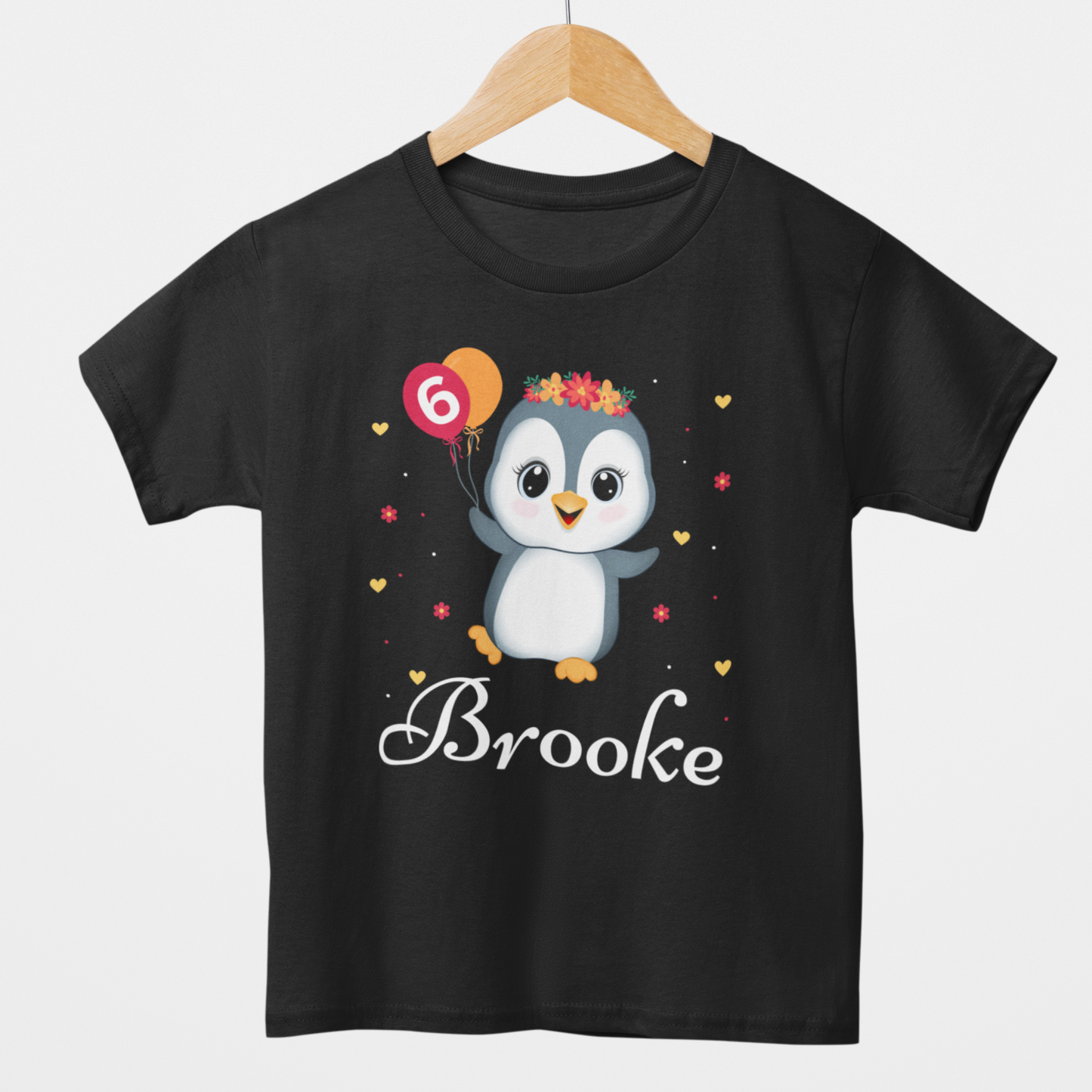 Girls Birthday Penguin T-shirt | 3 - 11 years