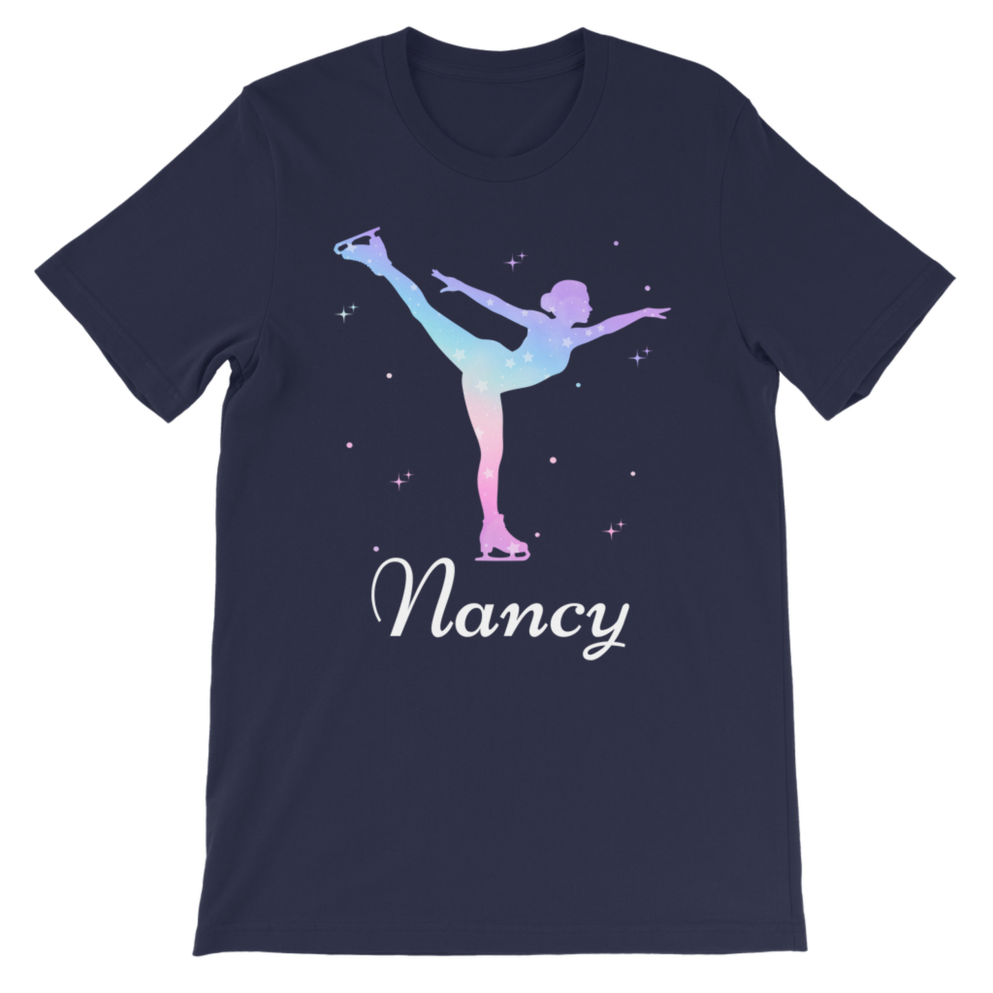 Personalised Girls Ice Skating T-Shirt – Custom Name Figure Skater Tee