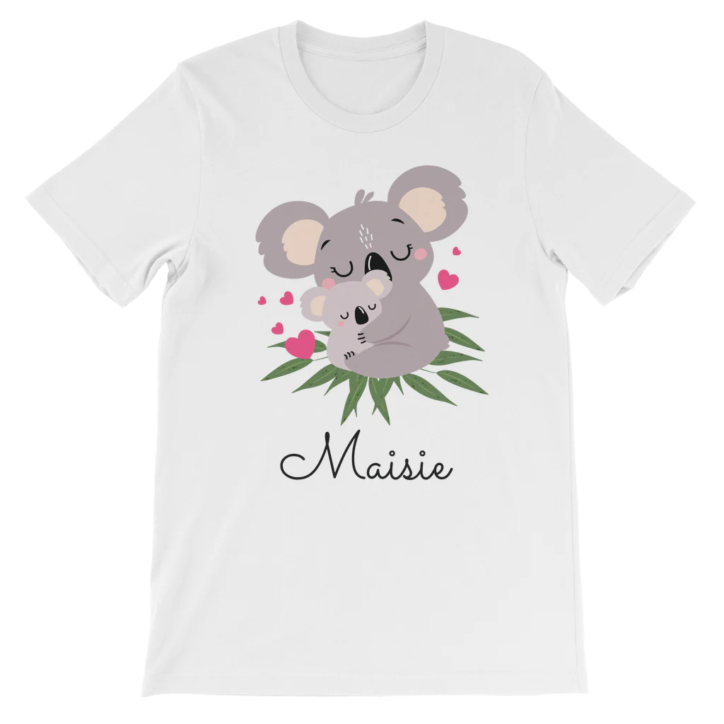 Girls Personalised Koala T-shirt | 3 - 13 years