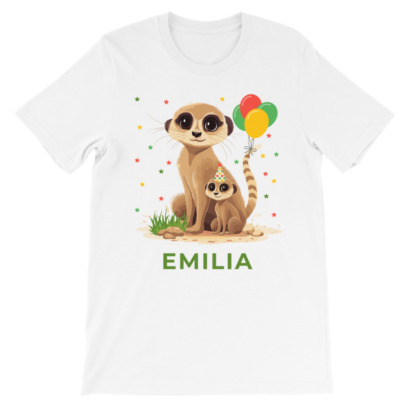 Kids Personalised Birthday Meerkat T-shirt | 3 - 13 years