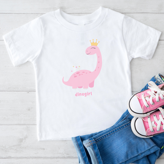 Pink Dinosaur Princess - Girls T-shirt | 1 - 6 years