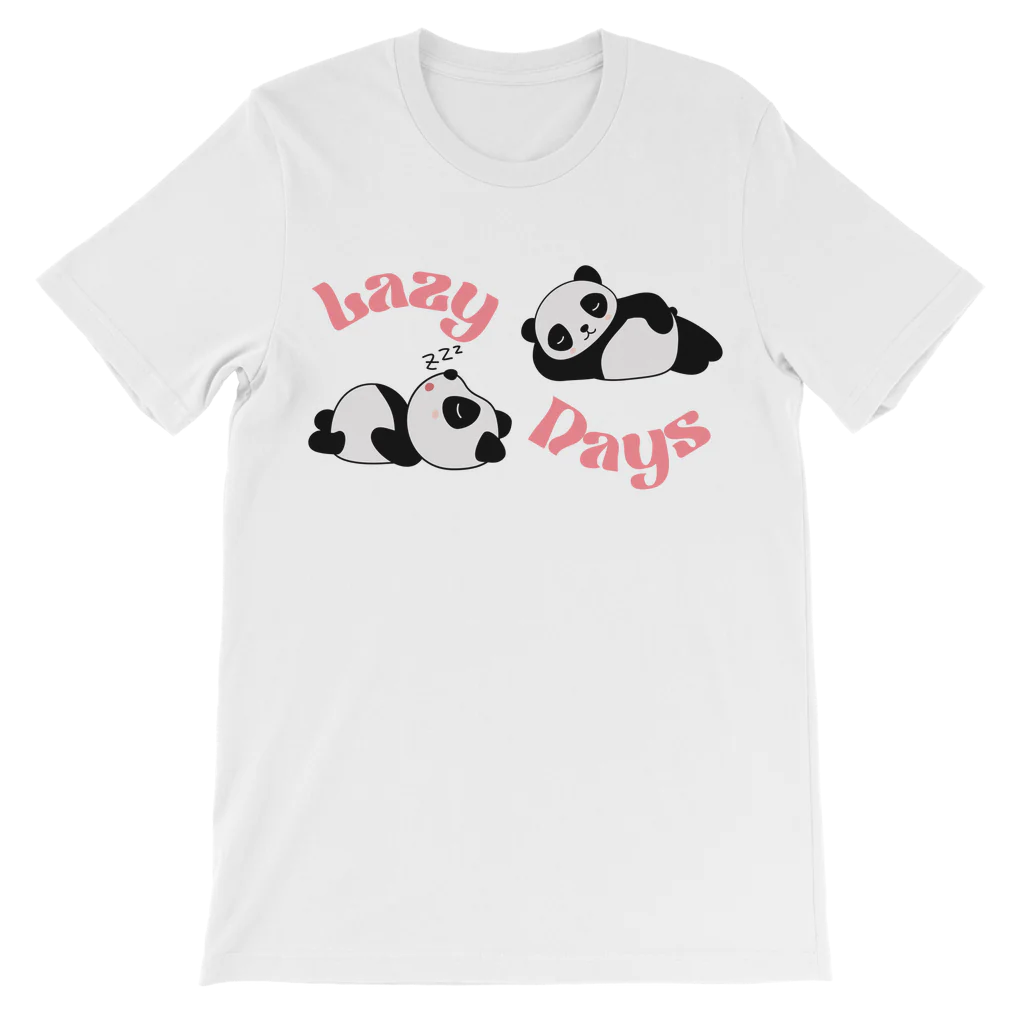 Girls Lazy Days Panda T-Shirt | 3 - 13 years