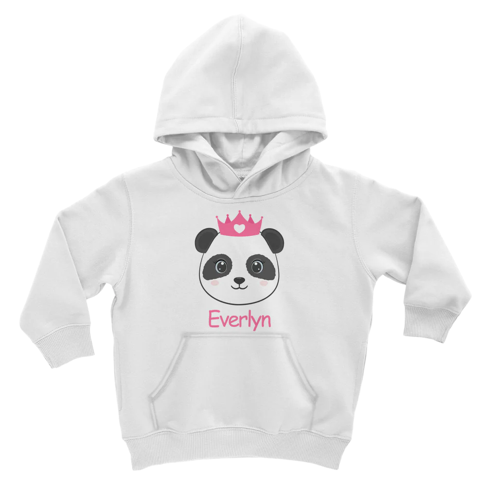 Girls Personalised 'Panda Princess' Hoodie | 3 - 13 years