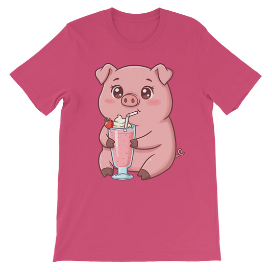 Kids Milkshake Piggy Cotton T-shirt