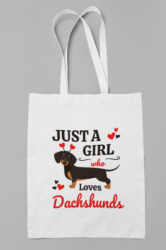 Just A Girl Who Loves Dachshunds Cotton Tote Bag