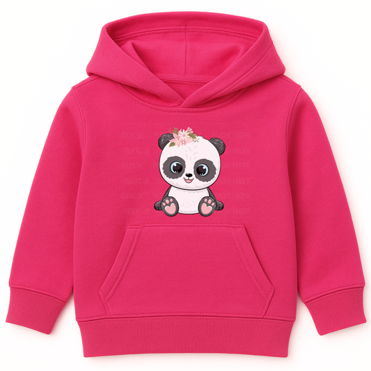 Girls Floral Panda Hoodie (Ages 3-13 Yrs)