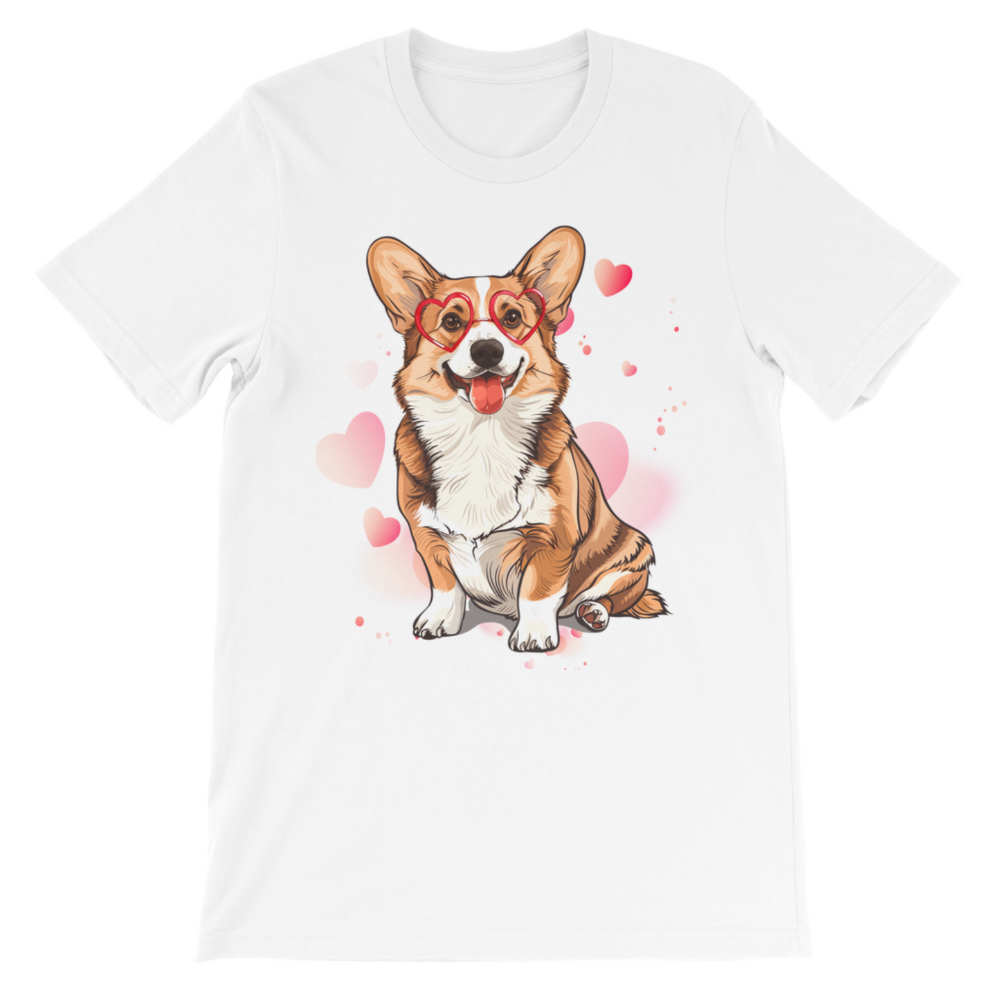 Happy Corgi - Girls Cotton T-shirt | 3 - 13 years