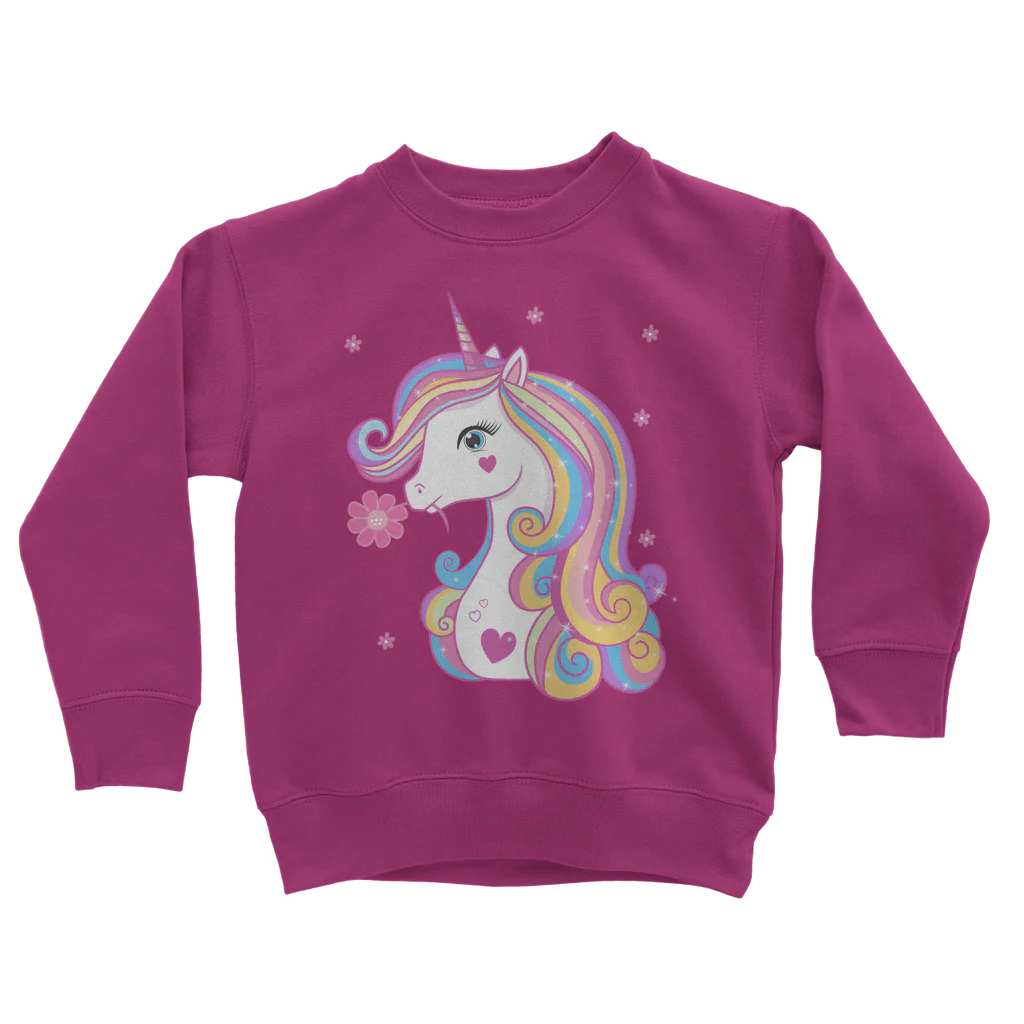 Girls Unicorn Flowers Sweatshirt Jumper 3 13 years