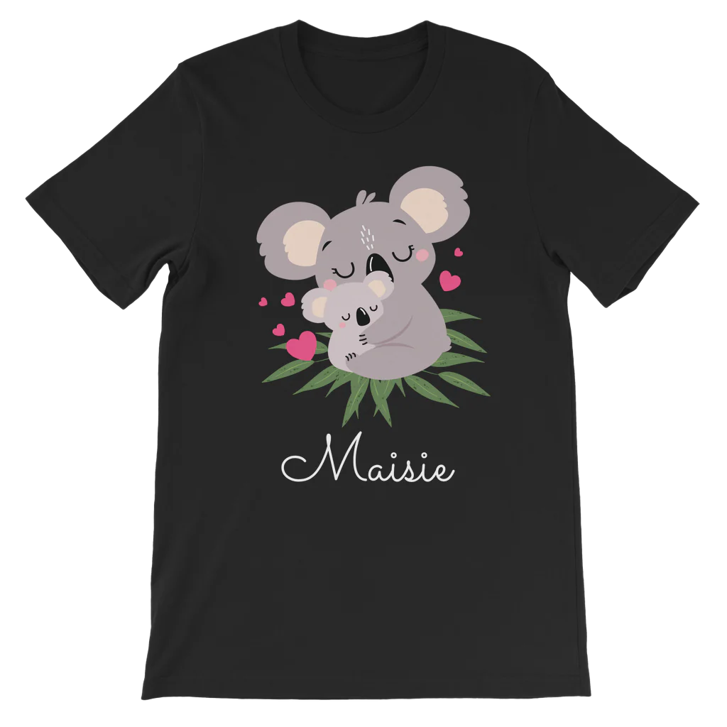 Girls Personalised Koala T-shirt | 3 - 13 years