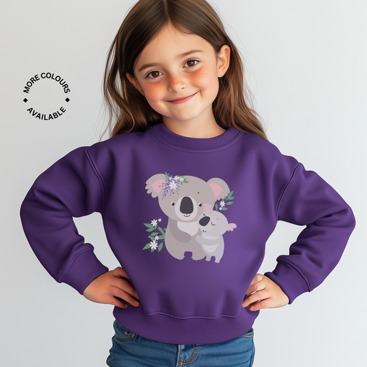 Girls Mummy & Baby Koala Sweatshirt | 3 - 13 years