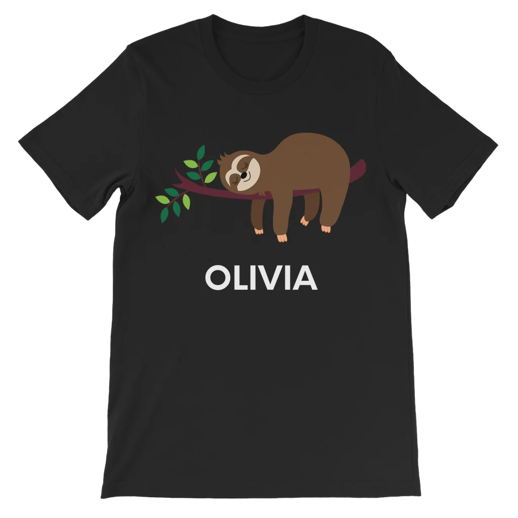 Girls Sleeping Sloth T-shirt | 3 - 13 years