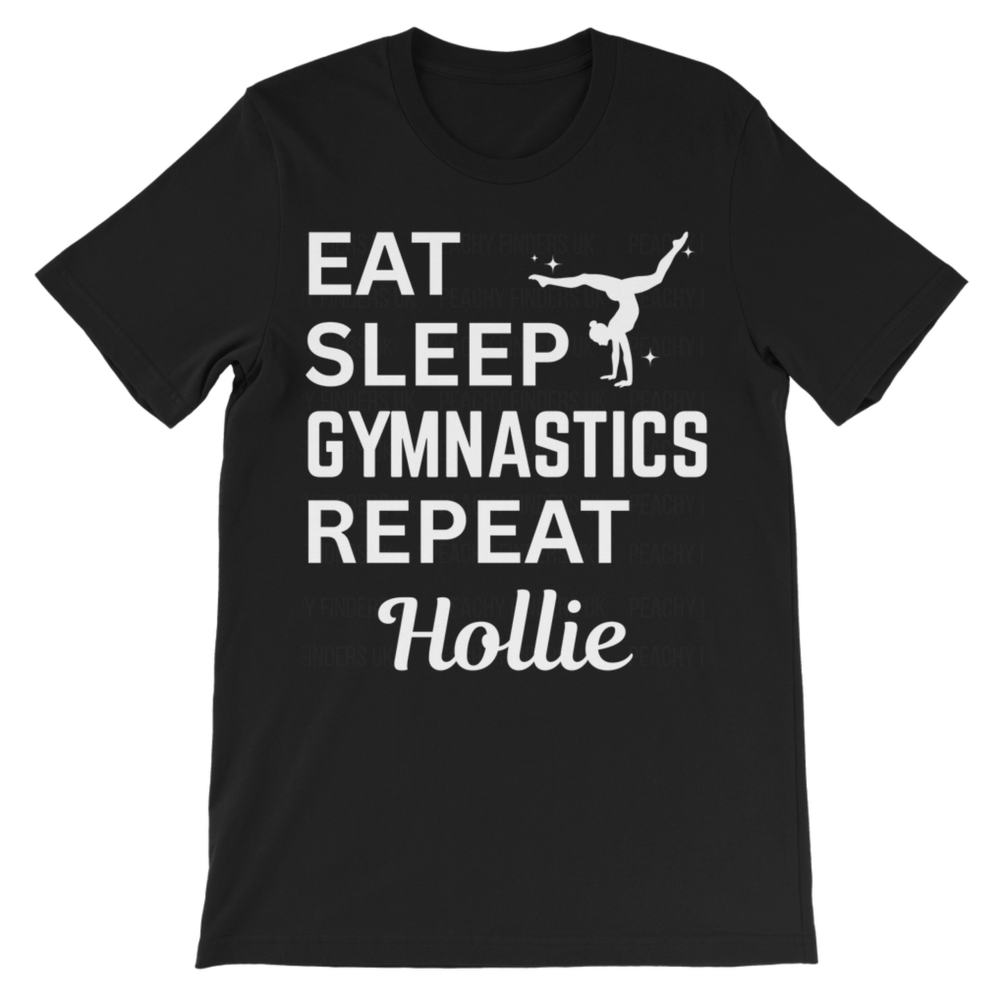 Personalised “Eat Sleep Gymnastics Repeat” Kids T-Shirt (5-13 yrs)