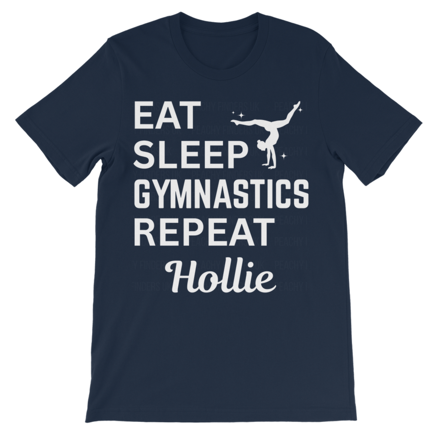 Personalised “Eat Sleep Gymnastics Repeat” Kids T-Shirt (5-13 yrs)