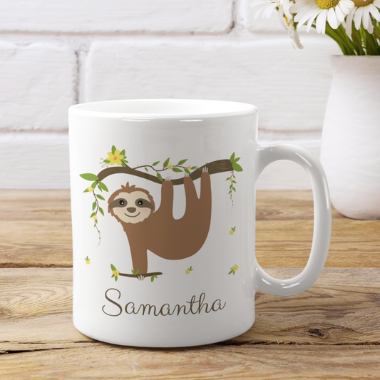 Personalised Sloth Mug