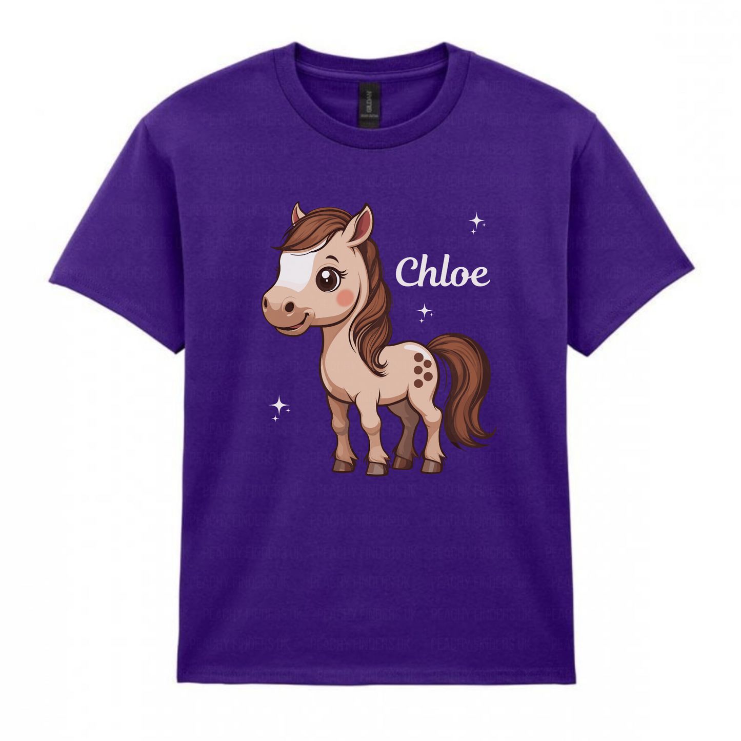 Girls Personalised Horse T-shirt | 3 - 13 years
