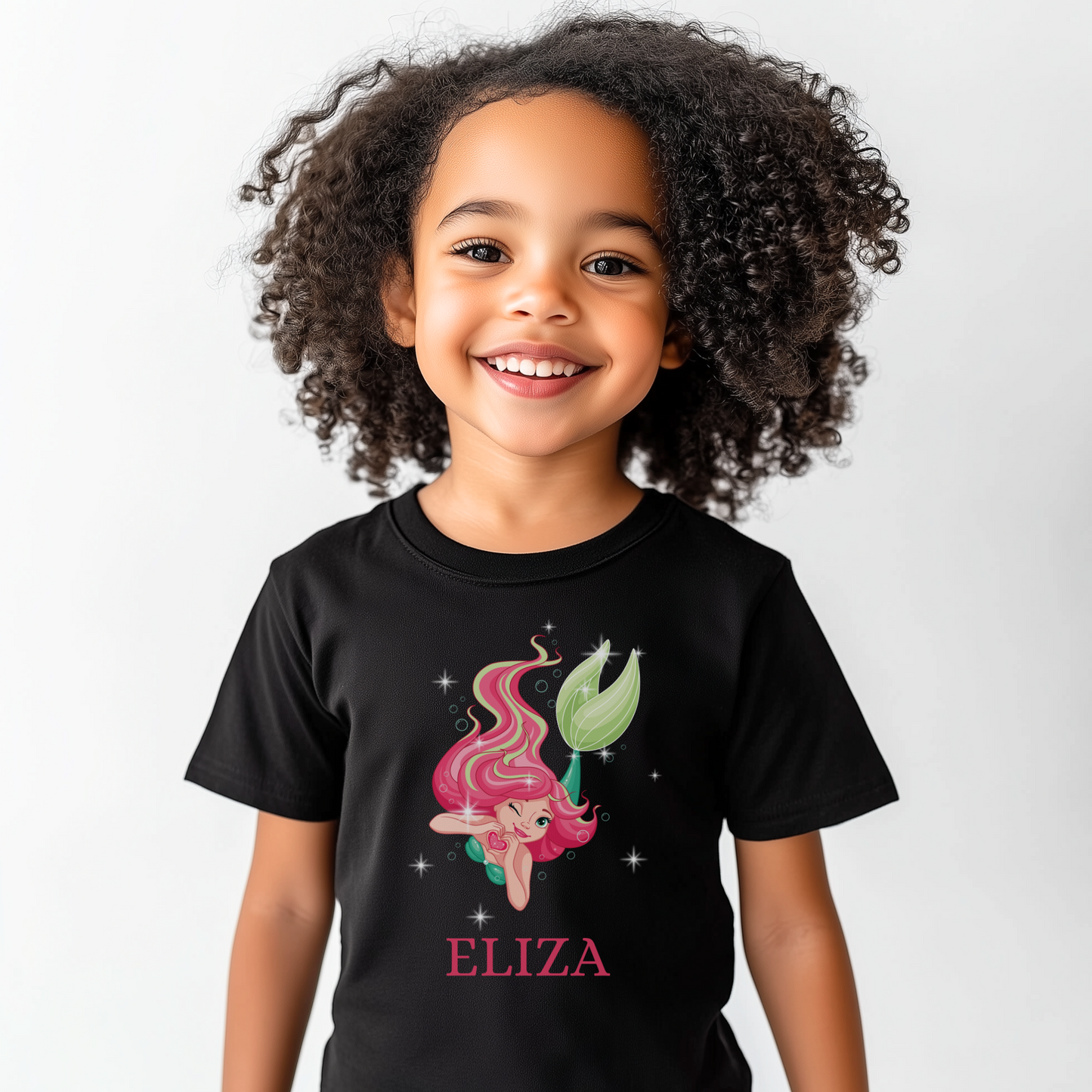 Girls Personalised Mermaid T-shirt | 3 - 13 years