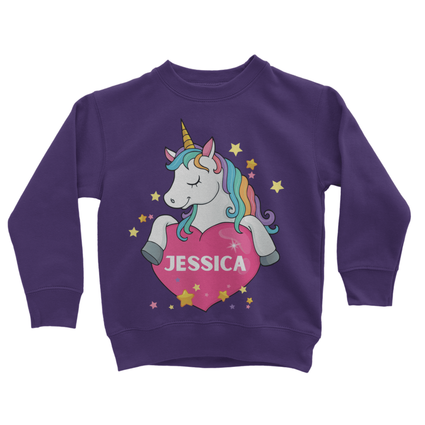 Girls Personalised Unicorn Sweatshirt Jumper | 3 - 13 yrs