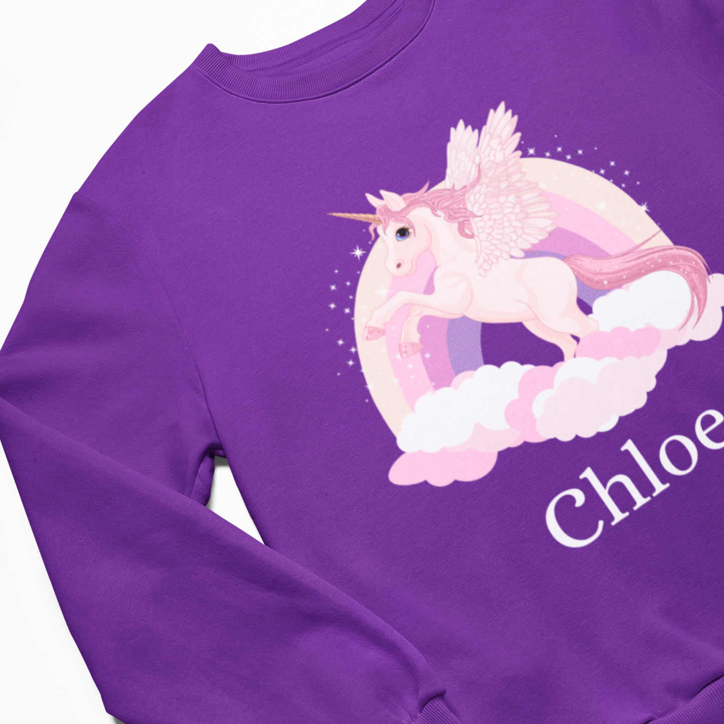 Girls Personalised Unicorn Sweatshirt | 3 - 13 yrs