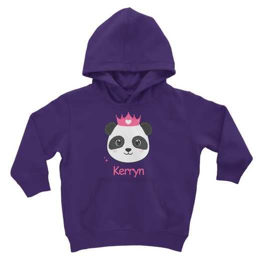 Girls Personalised 'Panda Princess' Hoodie