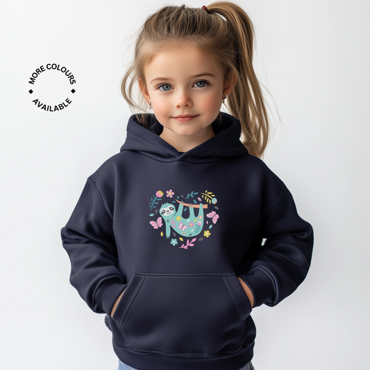 Girls Sloth Heart Pullover | 3 - 13 years