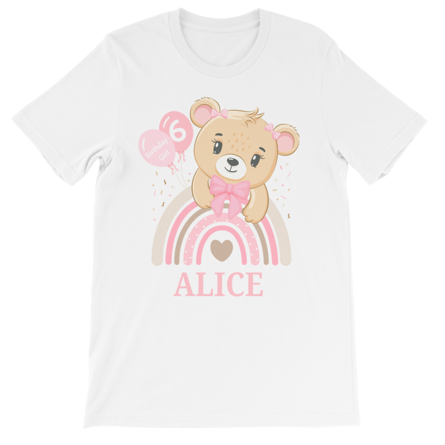 Girls Teddy Bear Birthday T-shirt | 3 - 9 years