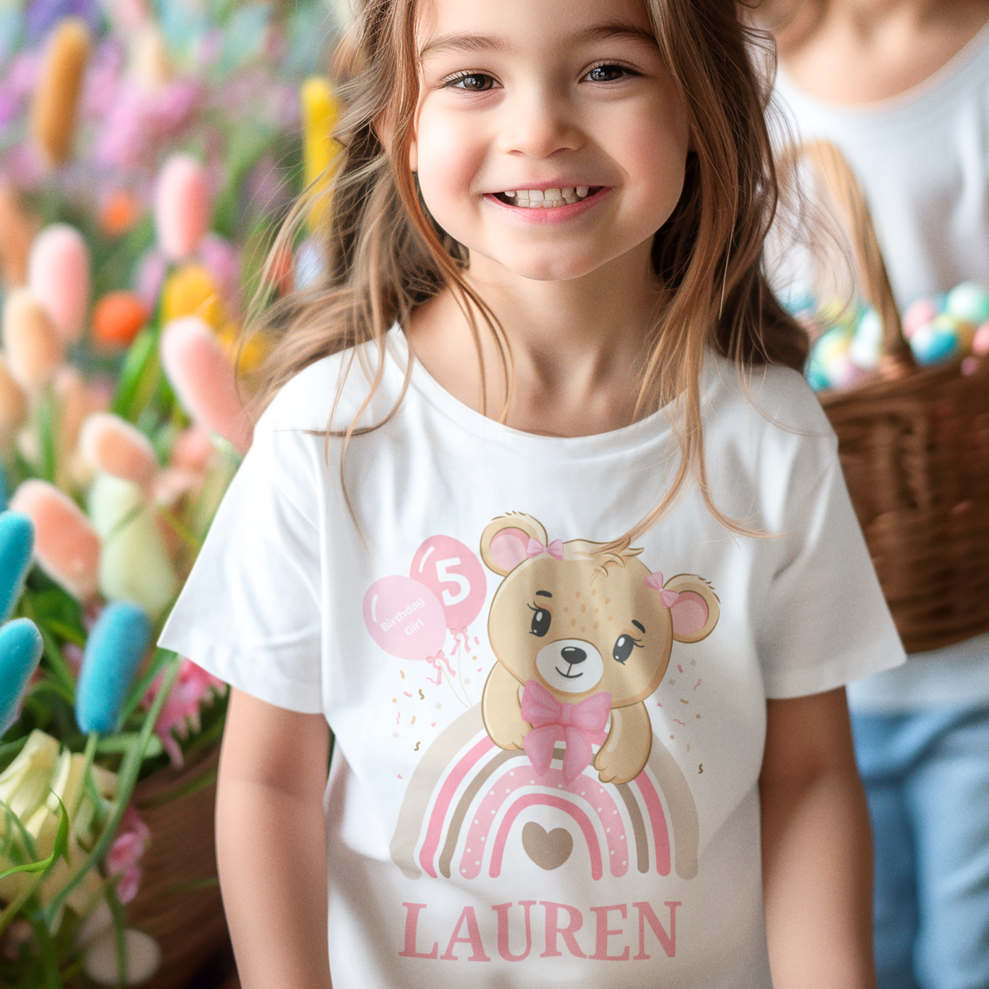 Girls Teddy Bear Birthday T-shirt | 3 - 9 years