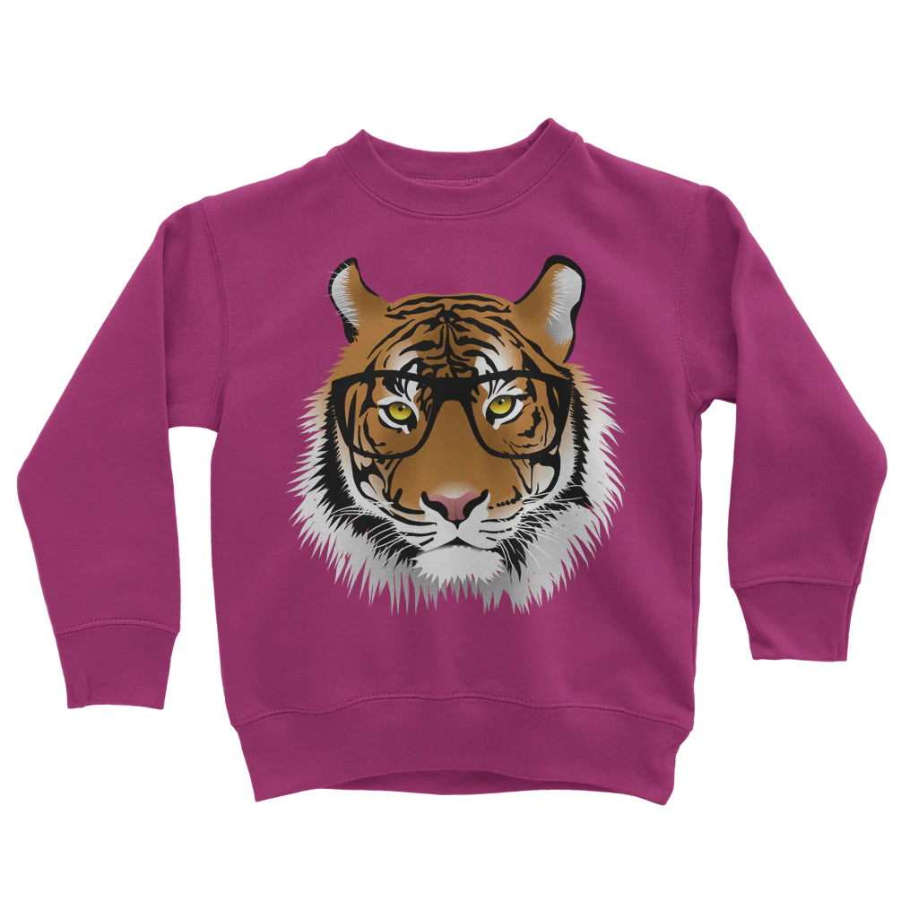 Girls Printed Tiger Sweatshirt Jumper | 3 - 13 years