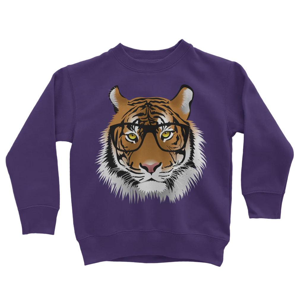 Girls Printed Tiger Sweatshirt Jumper | 3 - 13 years